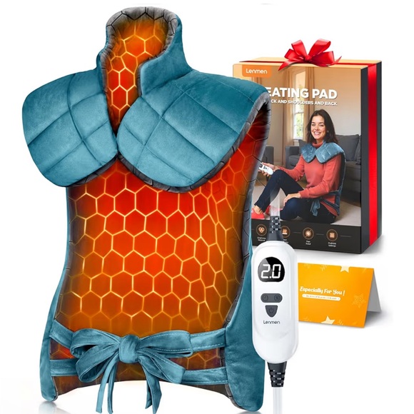 Blue Weighted Heating Pad with Controller - Picture 6 of 6